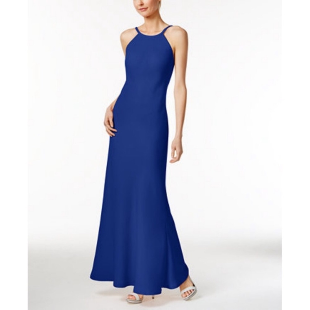 Royal Blue Floor Length Calvin Klein Dress